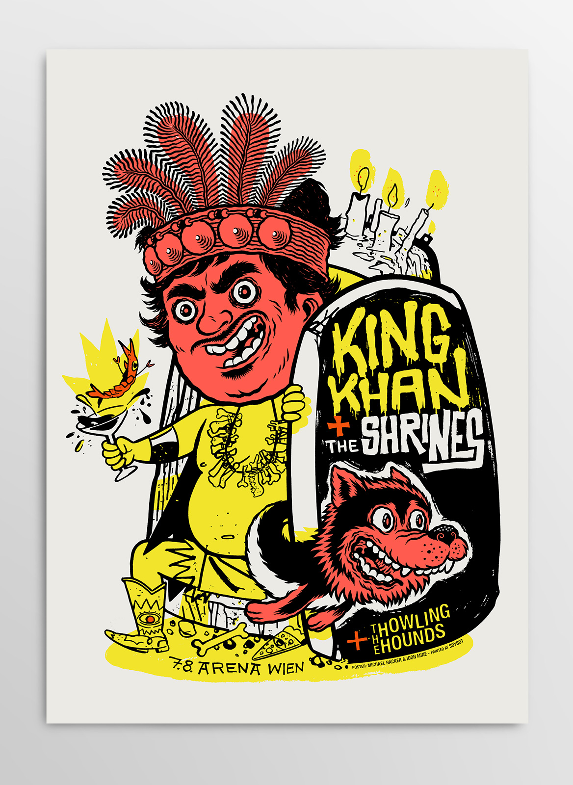 King Khan and the Shrines Gigposter by Michael Hacker and Idon Mine