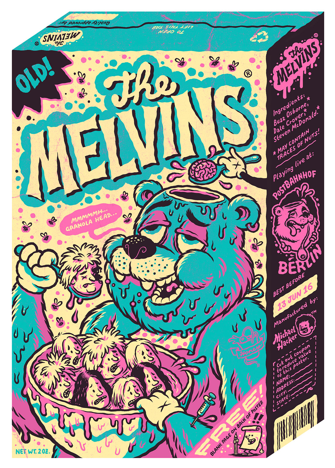 Melvins gigposter by Michael Hacker